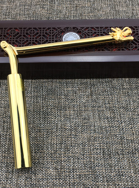 台湾黄铜探测棒罗盘摆件寻龙尺