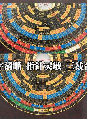 高精度罗盘崇道堂亚克力桌面摆件