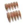 Lord of the Rings Purely Handmade Wearable Nails, Cat Eye Nail Art and Diamond Ring, Whitening, Pure Desire, Light Luxurious and Exquisite Manicure