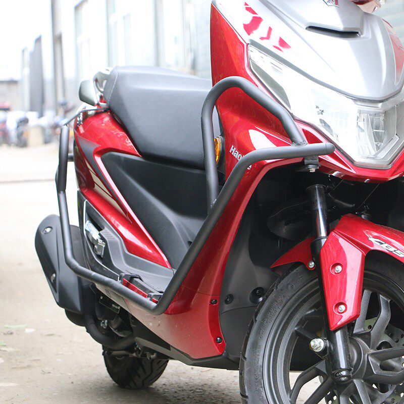 适用于豪爵ucr125踏板车保险杠前后护杠防摔杠hj125t-31改装配件