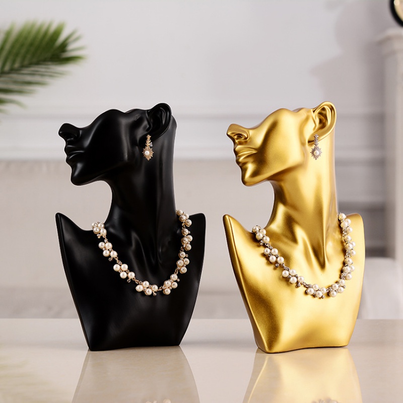 抖音新款树脂吊坠人像展示台耳环 tsangkai曾家银项链