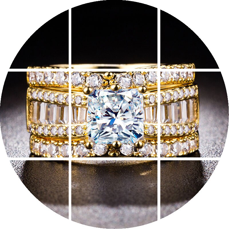 情侣镶钻925银18k金组合套戒指 tsangkai曾家银戒指/指环