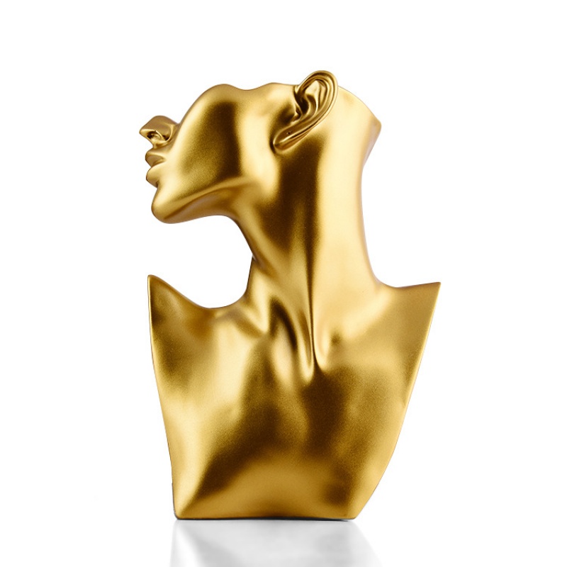 抖音新款树脂吊坠人像展示台耳环 tsangkai曾家银项链