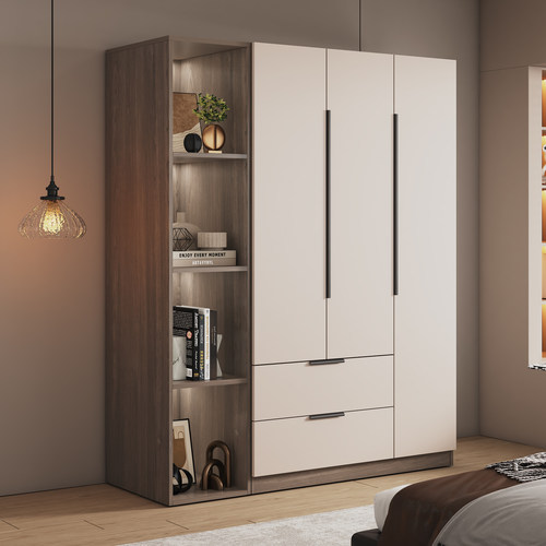 衣柜卧室家用出租房用组装简易储物柜小户型2026新款儿童实木衣橱 - 图1