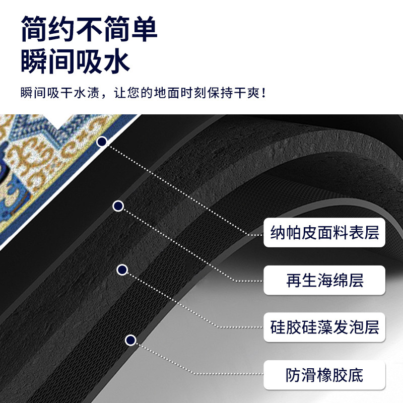 硅藻泥厨房地垫防滑防油吸水垫门口可擦免洗地毯垫子脚垫防水专用,淘宝优惠券,粉丝福利购,淘宝优惠卷