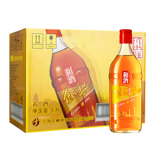 和酒 金色年华8年八年陈特型半干上海老酒500ml*12瓶黄酒整箱 - 图1