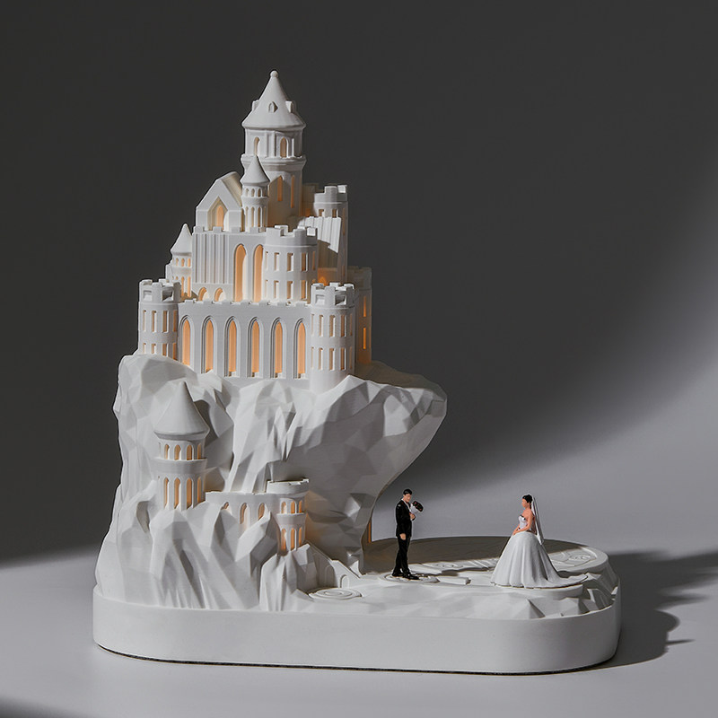 魔法城堡无线充电小夜灯床头卧室氛围台灯香薰摆件男生日结婚礼物