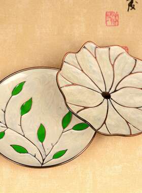 合金茶杯垫杯托防烫隔热垫功夫茶道配件中式香盘拍摄功夫茶具道具