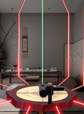 吉瑞堂7寸朱砂八卦高精度八面激光专业风水师堪舆综合罗盘罗经仪