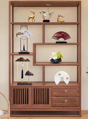 新中式扇子摆件博古架高