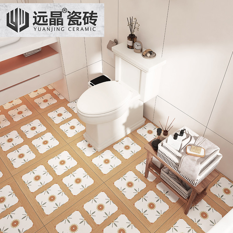 远晶 600x600中古风木纹花砖阳台客厅地砖厨卫墙砖防滑全瓷法式_虎窝淘