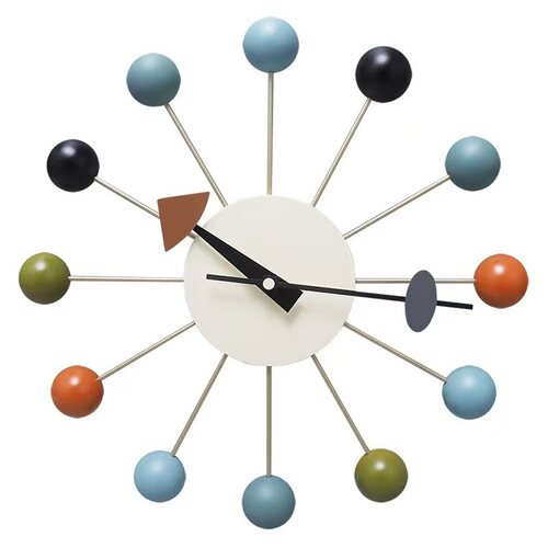 北欧创意挂钟ball clock壁钟糖果艺术静音简约圆形球球装饰石英钟 - 图3