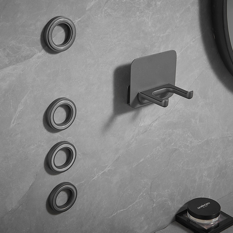 枪灰色吹风机置物架免打孔卫生间家用挂架放置架风嘴风筒支架浴室,淘宝优惠券,粉丝福利购,淘宝优惠卷