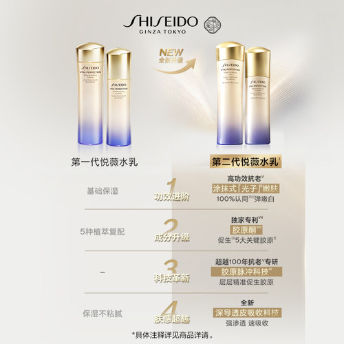 【直播立减】资生堂悦薇亮肤乳美白紧致弹嫩白修护抗皱护肤乳液 - 图0