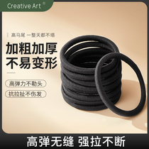 CA Rubber Fascia Hair Collar Lady Brief High Elasticity Zama Tail Not Hurt Hair Black Plus Coarse Zal Hair Head Rope Durable