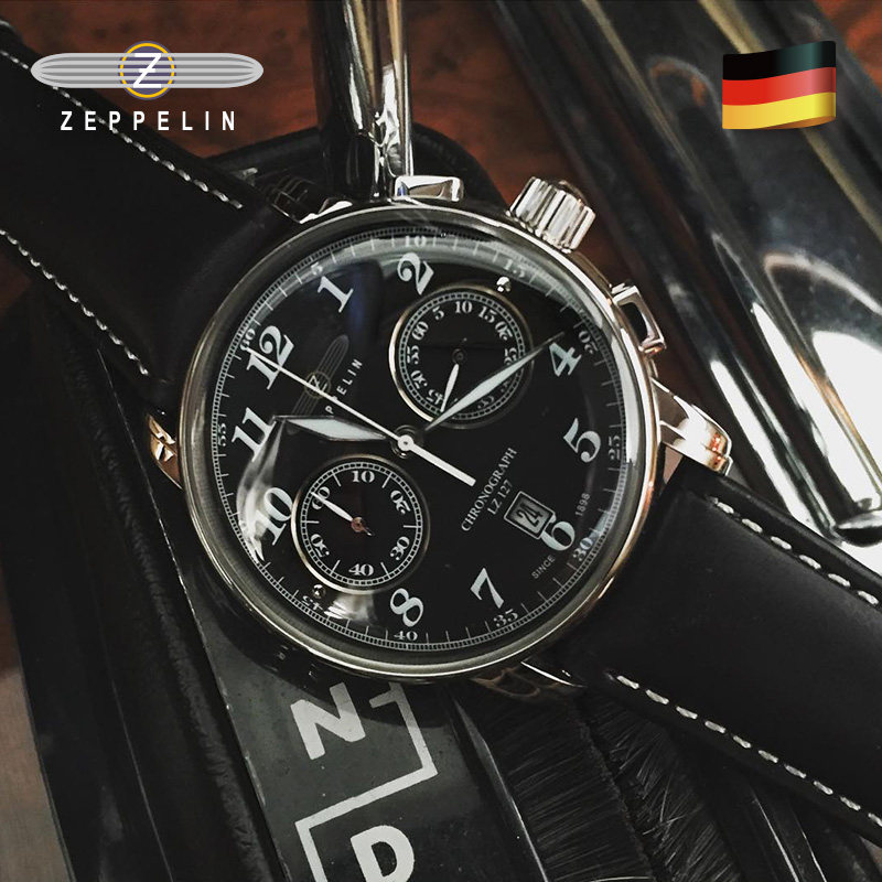 齐博林德国进口名表男士休闲复古手表男石英表真皮带防水商务腕表