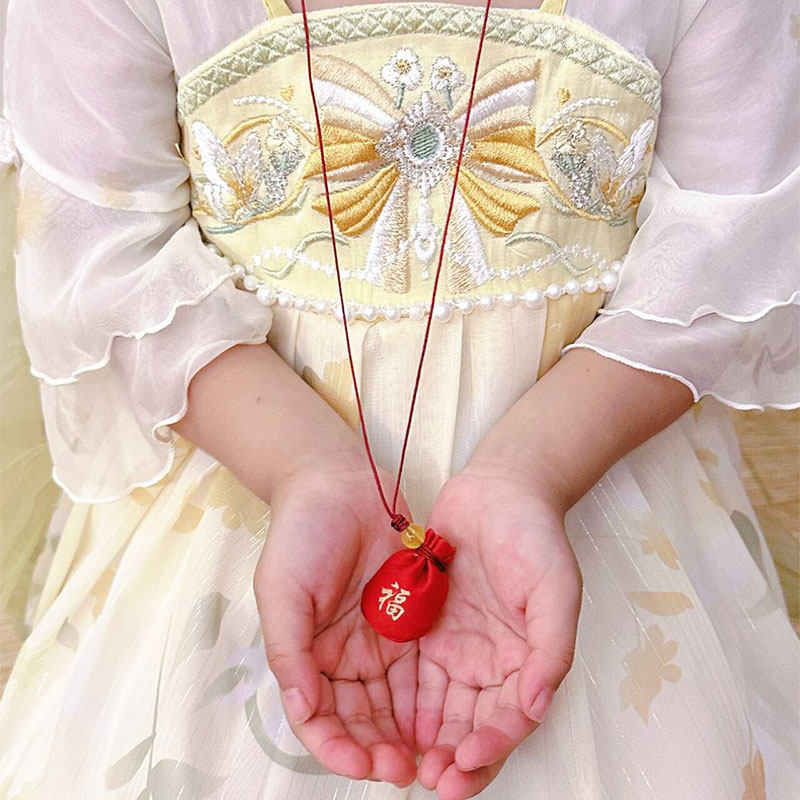 挂脖端午双福香囊球空袋子挂件吊坠古风香包放胎毛朱砂纯红平安福,淘宝优惠券,粉丝福利购,淘宝优惠卷