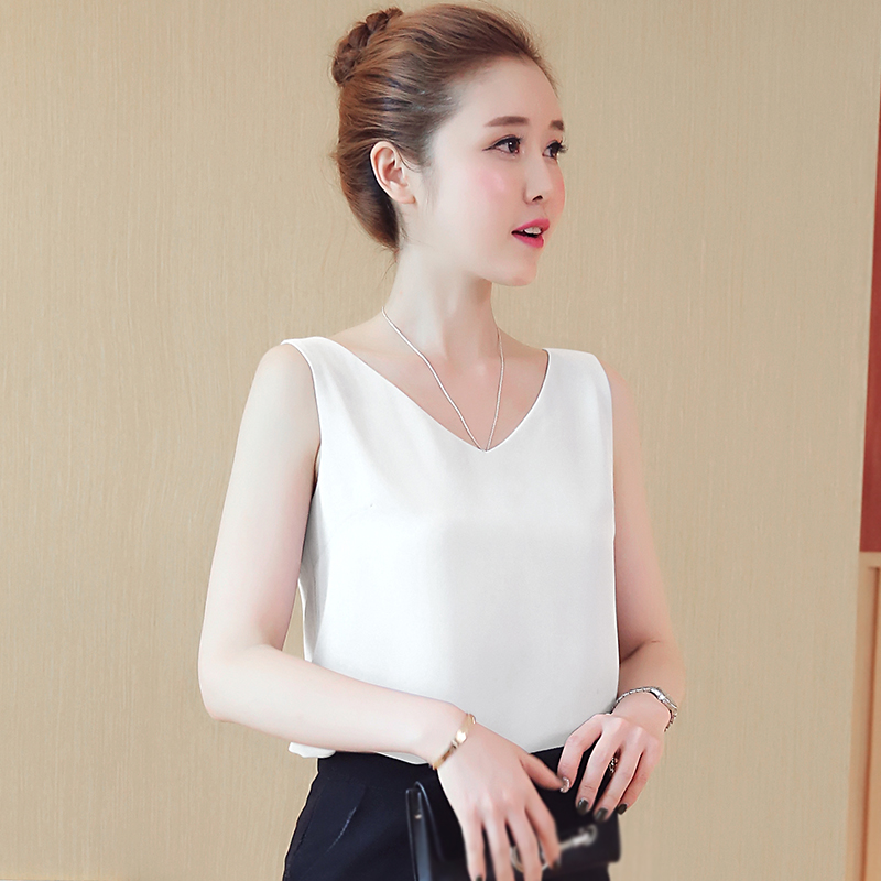 内搭女宽松雪纺外穿无袖简约的西服 怡情姿背心吊带