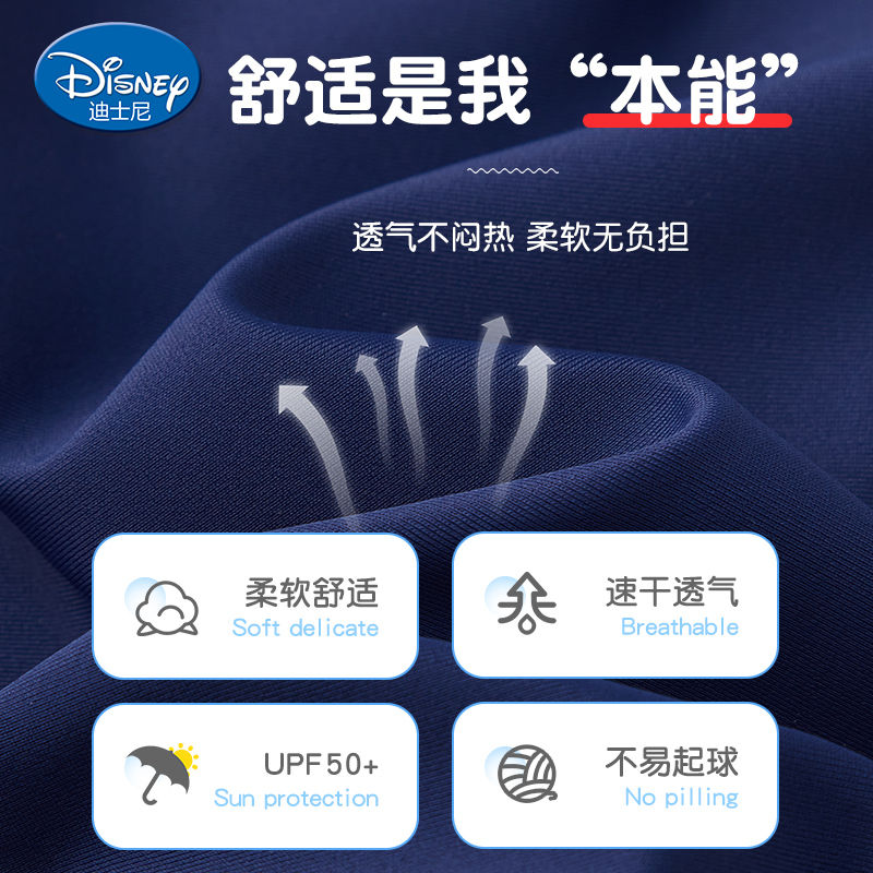 迪士尼儿童泳衣男童2024新款宝宝小童男孩蜘蛛侠连体游泳衣套装