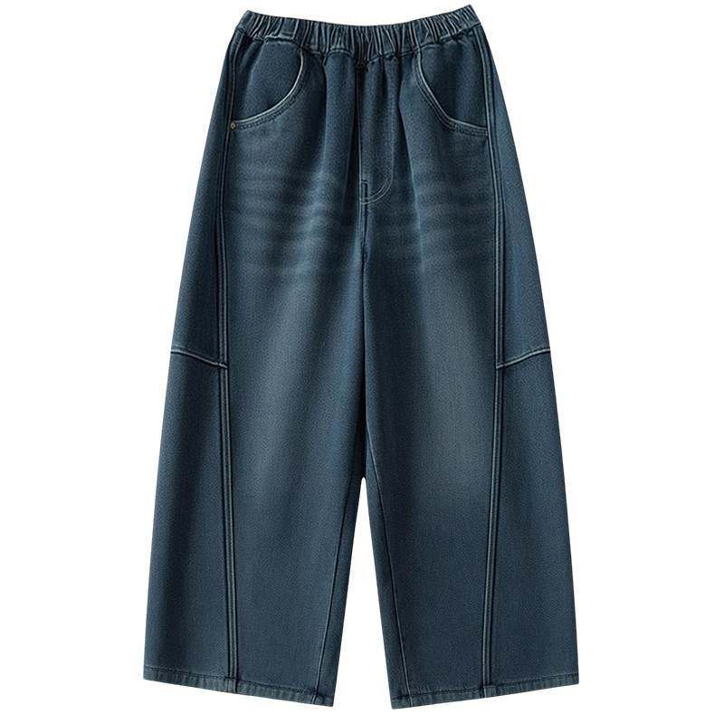 海妈家童装2025冬季新款男童加绒加厚牛仔裤冬装弯刀裤洋气儿童,淘宝优惠券,粉丝福利购,淘宝优惠卷