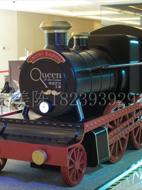 金属铁艺蒸汽火车头主题餐厅摆件