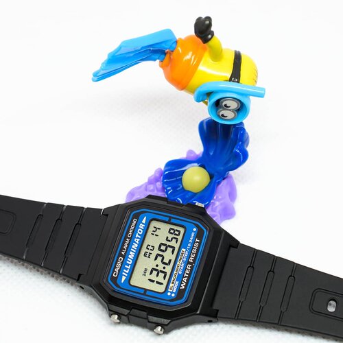 【便宜又好戴】日版卡西欧CASIO F-105W塑胶方块电子手表男女表钢 - 图0