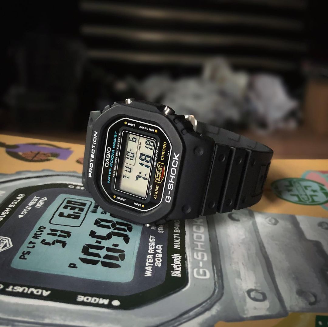周杰伦复古款基础小方块表 1 DW5600E shock g casio 卡西欧手表男 周杰伦复古款基础小方块表 1 DW5600E shock g casio 卡西欧手表男