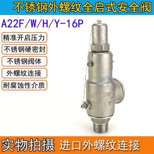 A22F/Y-16P/C天燃气安全阀不锈钢铸钢气体弹簧式安全阀 DN15~DN80 - 图2