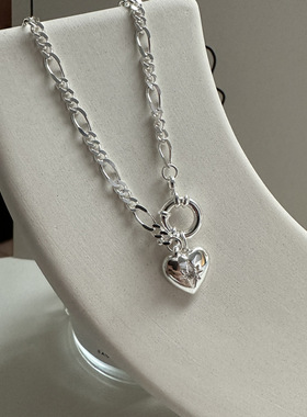 s925纯银爱心项链INS时尚锁骨链