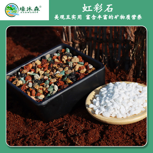 多肉全颗粒土虹彩石植物铺面种植彩虹石麦饭蛭石火山岩兰花营养土 - 图1