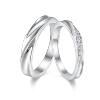 DR18K sterling silver moissanite one carat couple ring