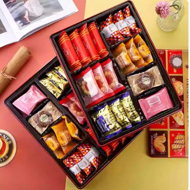 2026新品年货宏亚嘉莉朵什锦礼盒608g曲奇蛋卷综合饼干糕点心礼品,淘宝优惠券,粉丝福利购,淘宝优惠卷