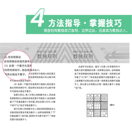 数独书入门初级 全6册 儿童数独题本 益智一年级四六九宫格 小学生训练题集 好玩的书.入门级填字游戏玩转幼儿启蒙幼儿园独数9高级 - 图1