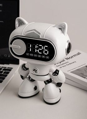 时钟摆贝汉美卧室床头柜摆件学生台式客厅现代闹钟装饰品智能桌面