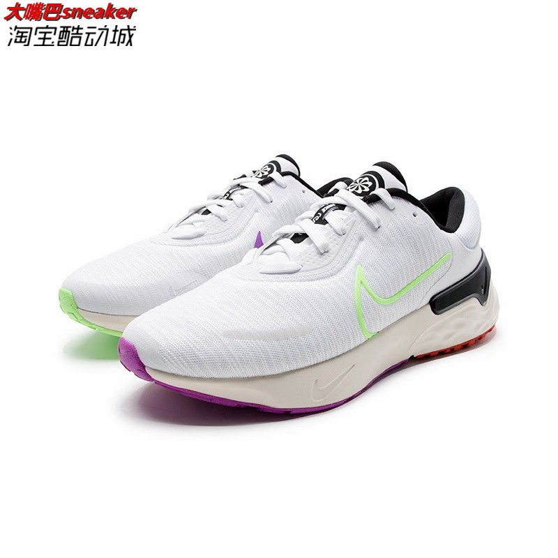 耐克Nike Renew Run 4 男子低帮运动防滑减震跑步鞋 FJ1048-100 - 图3