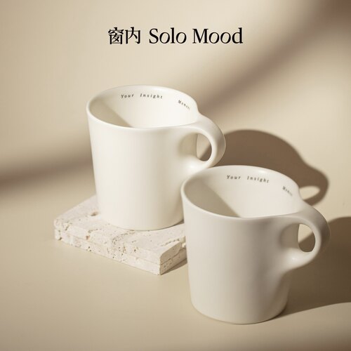 窗内solo mood【闲度系列 陶瓷马克杯】景德镇手作陶瓷杯 260ml - 图0