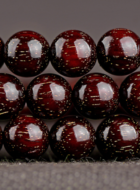 印度小叶紫檀爆满高油性佛珠手链