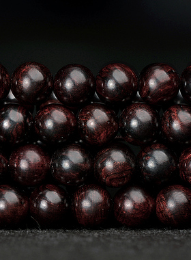 虎皮山水纹佛珠精品手链