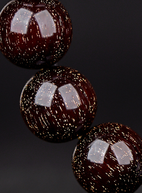 星玺印度小叶紫檀手串佛珠15mm超爆爆满金星檀香高油密老料男女款