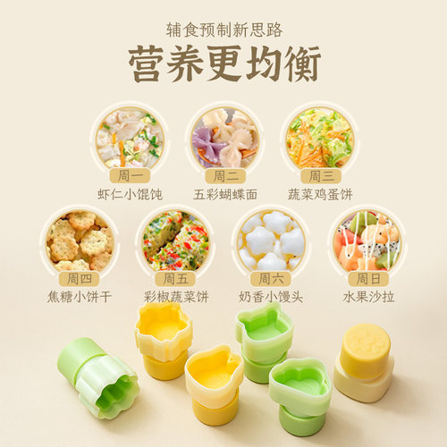 易优家混沌模具婴儿辅食模具宝宝蝴蝶面小馄饨压花模具辅食工具 - 图3