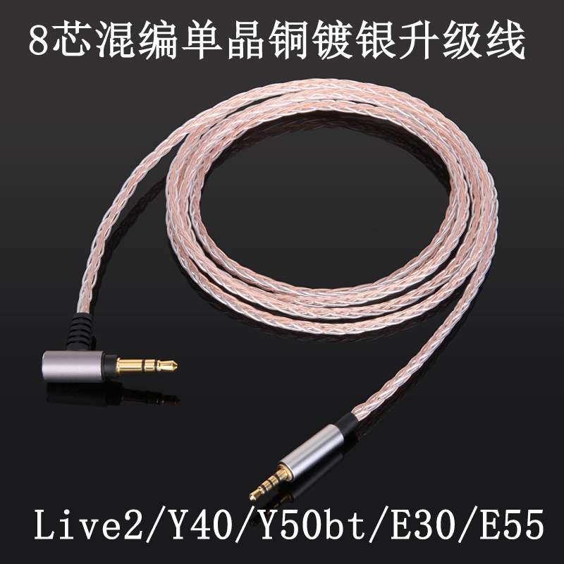 Earmax单晶铜live2MDR-1AMSR7大小馒头boseQC25solo2/3耳机升级线 - 图1