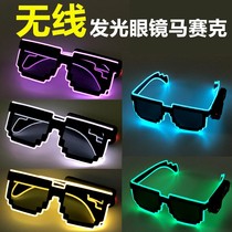 Awesome EL GLOW GLASSES MOSAIC TRAMPOLINE LIGHT LED NEW WEB RED INK MIRROR KTV BAR ATMOSPHERE CONCERTS