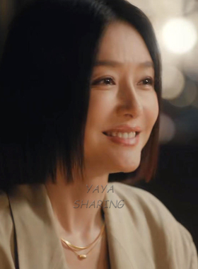 亦舞之城谭思婷秦岚同款项链复古重工双层叠戴高级感豆豆吊坠颈链