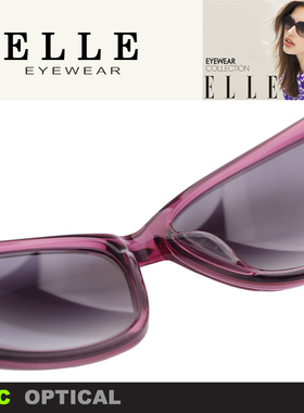 ELLE 舒适透明时尚镜腿太阳镜墨镜眼镜框女款镜架El18949