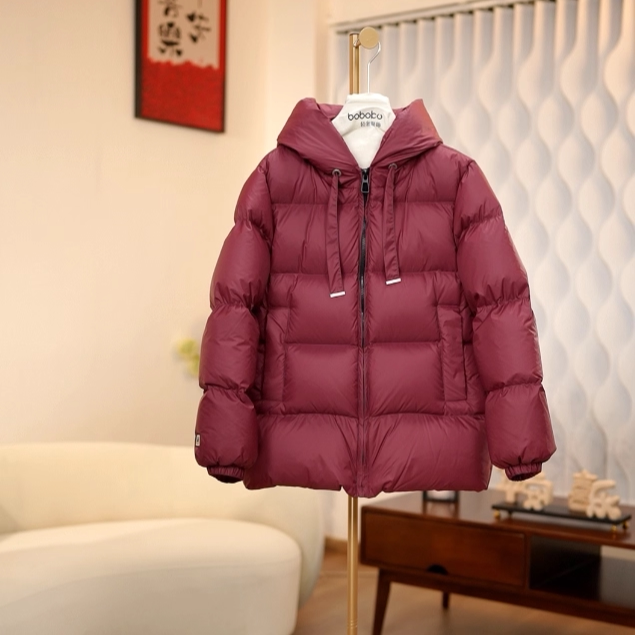 【9701】国标90白鸭绒加绒加厚连帽高级简约大气保暖女款羽绒服