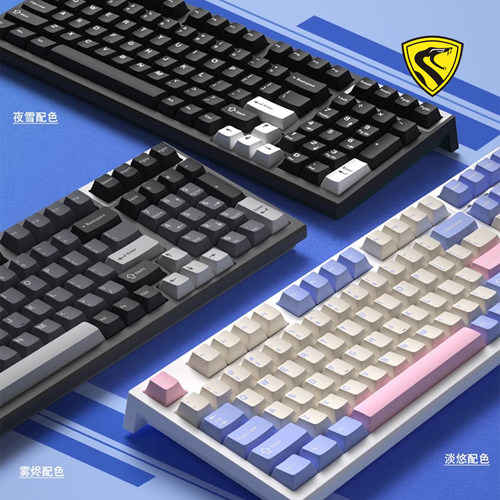 FL腹灵正刻双色PBT键帽原厂高度PBT材质耐磨耐打油64/68/75/87 - 图2