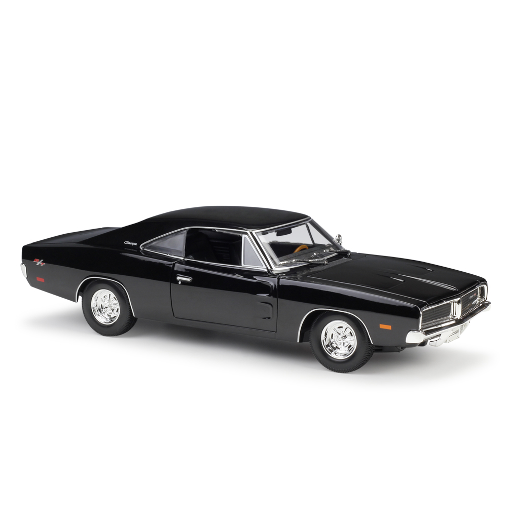 美驰图1:18道奇战马1969 DODGE CHARGER R/T仿真合金车模型玩具 - 图3