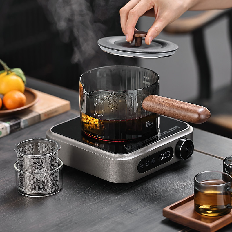 电陶炉煮茶壶套装高硼硅玻璃加厚侧把壶耐高温煮茶器围炉小型家用,淘宝优惠券,粉丝福利购,淘宝优惠卷