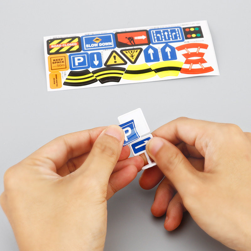 外贸中英文儿童玩具模型停车场景18件套道路交通路标路障指示牌,淘宝优惠券,粉丝福利购,淘宝优惠卷