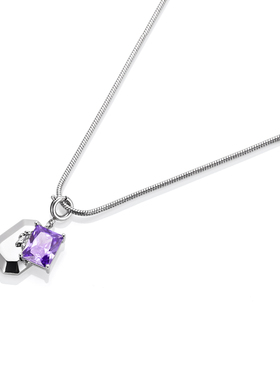DH7新款紫芒方糖项链男